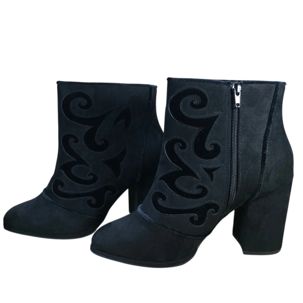 Cloudwalkers Black Faux Suede Ankle Boots Womens 10W - Picture 10 of 10
